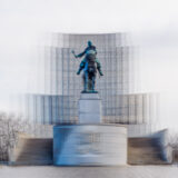 Mehrfachbelichtung von der Jan-Žižka-Statue in Prag