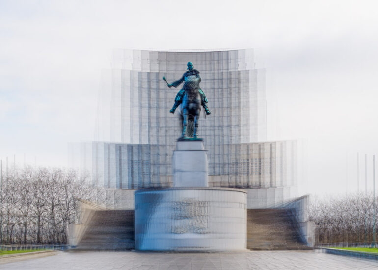 Mehrfachbelichtung von der Jan-Žižka-Statue in Prag